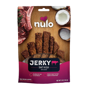 NULO Premium Jerky Strips Dog Treats Beef with Coconut